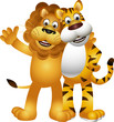 Lion and tiger Cartoon