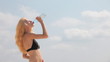 Woman drinking water