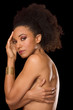 Multiracial beauty, ethnic black and Spanish mix