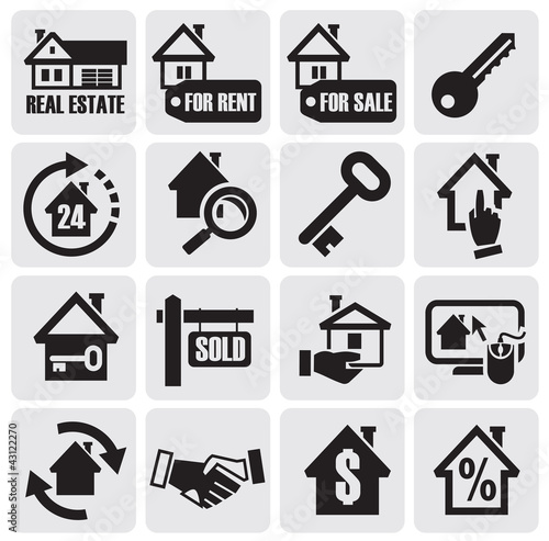 Vector: real estate icons. real estate icons.