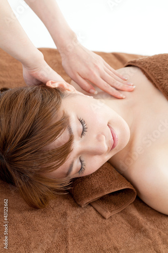 Photo: Beautiful young woman in spa. Portrait of asian. Beautiful young woman in spa. Portrait of asian.