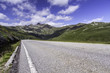 Alpenstraße am Penser Joch in Südtirol, Italien