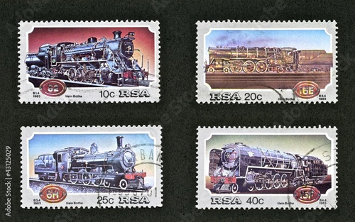 Photo: Stamps, trains Stamps, trains
