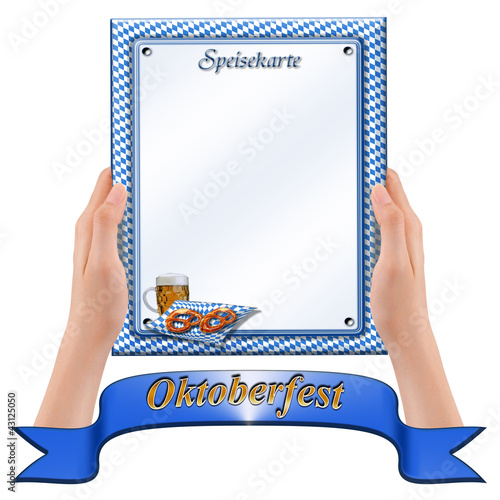 Illustration: Oktoberfest - Spesekarte traditionell Oktoberfest - Spesekarte traditionell