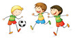 boys playing football
