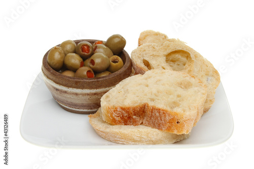 Photo: Olives and ciabata Olives and ciabata