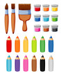 Vector: Brush and color Brush and color