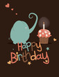 Vector: Cute happy birthday card Cute happy birthday card
