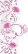 Vektor: Ornamental border with pink roses Ornamental border with pink roses