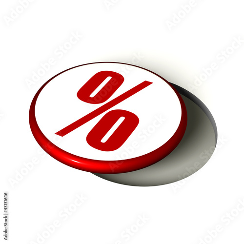 Illustration: Prozent! Button, Icon Prozent! Button, Icon