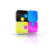 Puzzle with the basic colors of the graphics - 3D