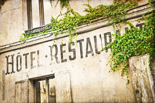 Photo: Enseigne hôtel restaurant vintage Enseigne hôtel restaurant vintage