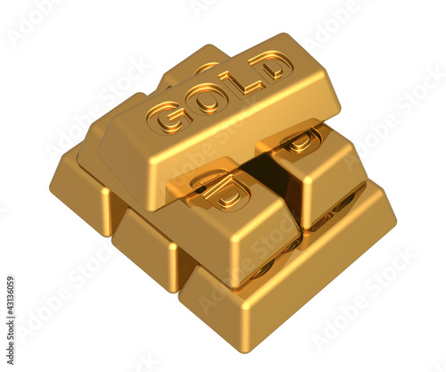 Illustration: Goldbarren 3D Goldbarren 3D