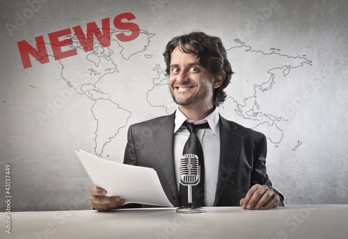 Photo: News announcer News announcer