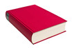 rotes gebundenes Buch mit weißem Hintergrund
