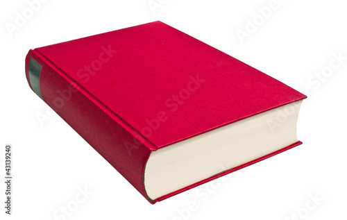 Photo: rotes gebundenes Buch mit weißem Hintergrund rotes gebundenes Buch mit weißem Hintergrund