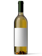 Illustration: Bouteille de vin blanc sur fond blanc 2 Bouteille de vin blanc sur fond blanc 2