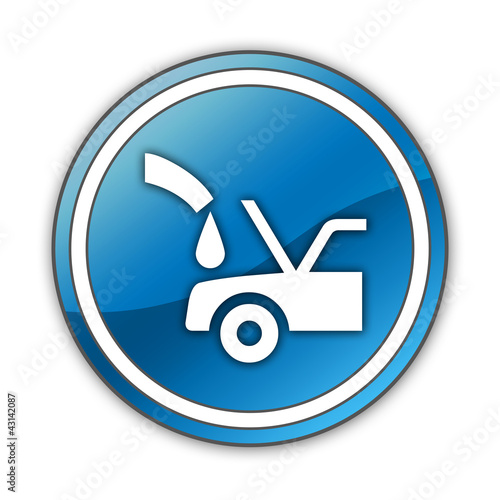 Illustration: Glossy Button "Radiator Water / Vehicle Service" Glossy Button "Radiator Water / Vehicle Service"