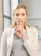 finger on lips