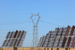 Solar power station with power pole