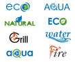 set of water and natural products design elements