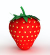  Strawberry with seeds in the form of hearts