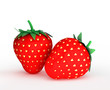  Strawberry with seeds in the form of hearts