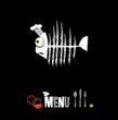 Menu restaurant in black