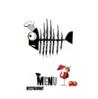 Menu restaurant in white