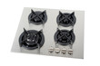 Stainless steel gas hob isolated with clipping path