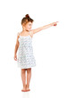 girl pointing the finger