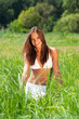Girl in grass