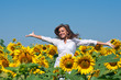 Girl in sunflowers