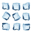 Photo: Ice cubes collection over white Ice cubes collection over white