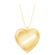 Vintage Engraved Gold Heart Locket, chain necklace