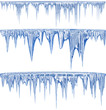 Blue cold icicles