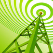 digital transmitter sends signals from high tower