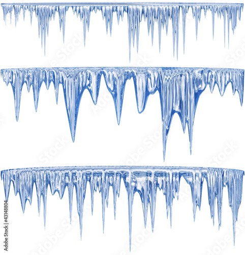 Illustration: Blue cold icicles Blue cold icicles