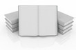 3d books on background white