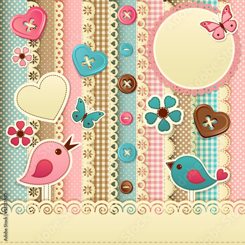 Vector: Scrapbook template Scrapbook template