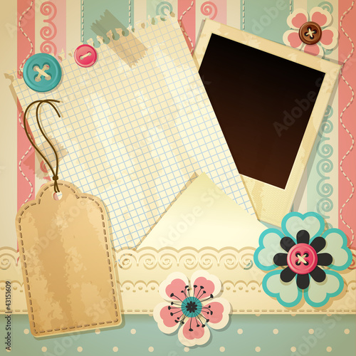 Vector: Scrapbook template Scrapbook template