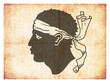 Grunge-Flagge Korsika (Frankreich)