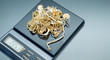 Photo: weighing gold weighing gold