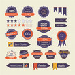 Set of Retro Quality Labels  Badges