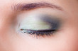 closeup female eye with makeup