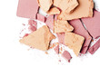 pink eyeshadow isolated on white