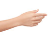 Photo: Empty open woman hand on white background Empty open woman hand on white background