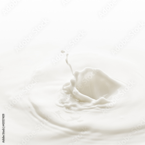 Photo: Milk. Template for the falling in the milk of berry Milk. Template for the falling in the milk of berry