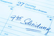 Eintrag im Kalender: Scheidung