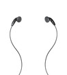 Earphones on a white background